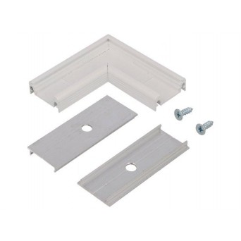 Kit connettore angolare L Surface10 anodizzato bianco